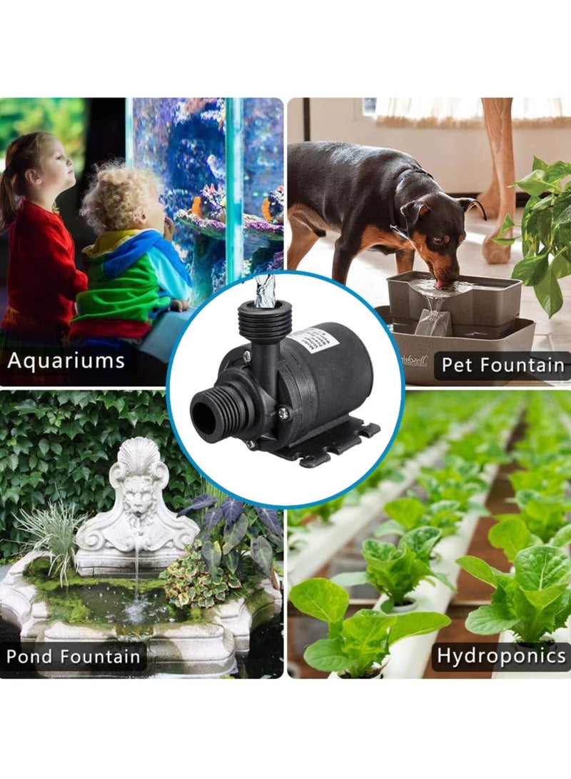 مضخة ماء غاطسة صغيرة، مضخة تداول مياه تعمل بتيار 24 فولط وهادئة، برفع حتى 5 أمتار - مثالية للنوافير والأحواض الميزات المائية والحدائق - Image 5